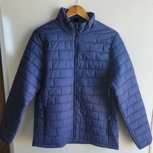Burnside Men's Navy Puffer Jacket, Sz L, NWT